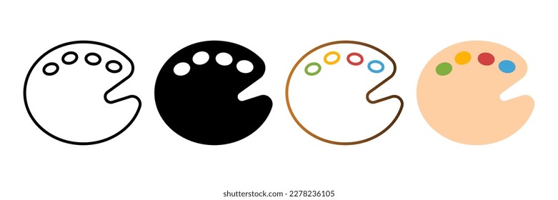 Palette icon. sign for mobile concept and web design. vector illustration
