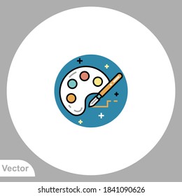 Palette icon sign vector,Symbol, logo illustration for web and mobile