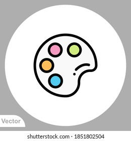 Palette icon sign vector,Symbol, logo illustration for web and mobile