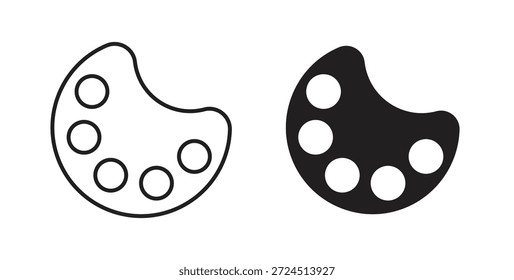 Icono de paleta en elemento de logotipo abstracto de Diseño gráfico moderno de tendencia plana simple