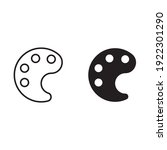 The palette icon. Palette symbol. Flat. Vector illustration