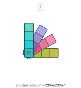 Palette icon symbol vector illustration isolated on white background
