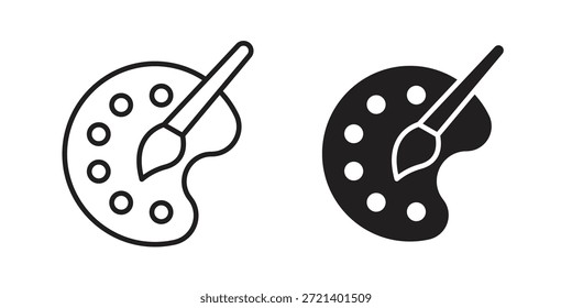 Palette icon for template. Icon vector graphic set