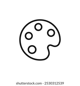 Palette icon Thin line art isolated