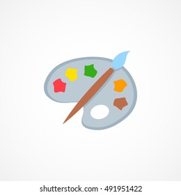palette icon vector art eps image logo sign flat design app
