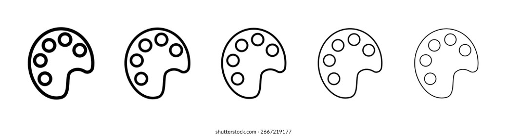 Colección de Vector de icono de paleta. EPS 10