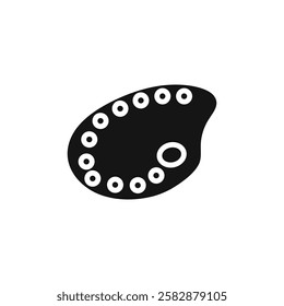 Palette icon Vector flat thin line illustration