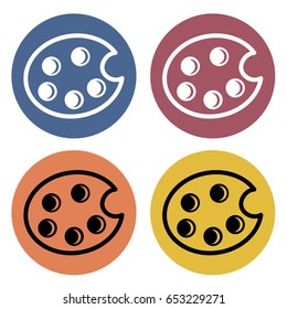 Palette icon. Vector illustration.
