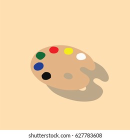 Palette icon, vector illustration design. Education objects collection.