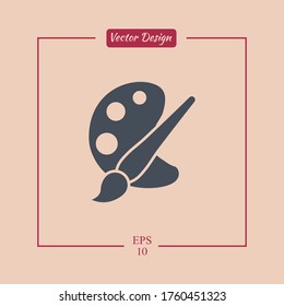icono de la paleta. Ilustración del vector EPS 10.