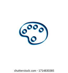 palette icon vector
isometric. 3d  sign isolated on white background.