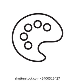 palette icon vector, liner flat illustration on white background..eps