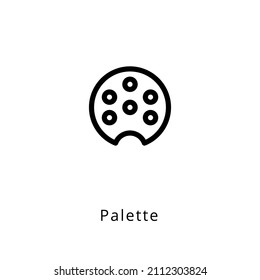 icono de paleta en vector. Logotipo