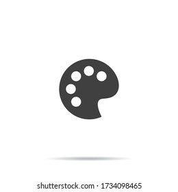 Palette icon vector.Brush and Painting Tool.Theme symbol