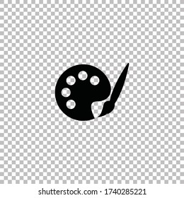 Palette icon vector.Brush and Painting Tool.Theme symbol