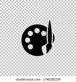 Palette icon vector.Brush and Painting Tool.Theme symbol