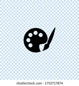 Farbpalettensymbol Vektor.Brush-Tool und Malwerkzeug.Symbol