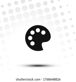 Símbolo del icono de paleta vector.Herramienta Pintura y pincel.Símbolo del tema
