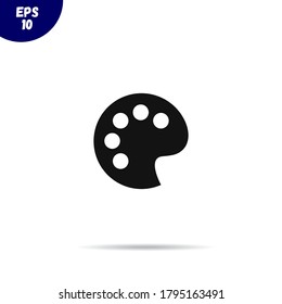 Palette icon vector.Brush and Painting Tool.Theme symbol
