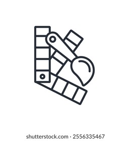 palette icon. vector.Editable stroke.linear style sign for use web design,logo.Symbol illustration.
