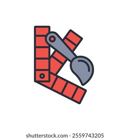 palette icon. vector.Editable stroke.linear style sign for use web design,logo.Symbol illustration.