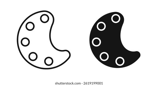 Palette icons set in black colors on white background