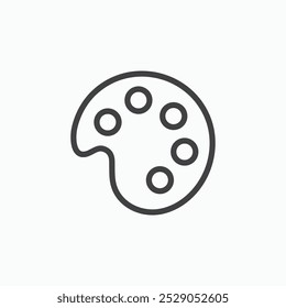 Palette icons set. filled and line illustration
