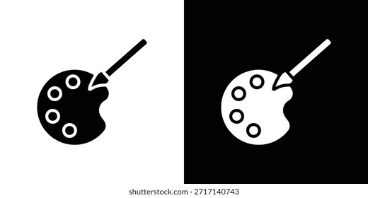 Palette icons set. vector icons designed in filled style