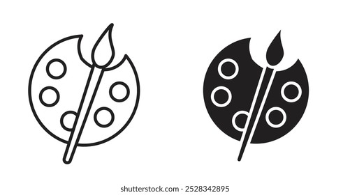 Iconos de paleta. Conjunto de Vector en estilo relleno y línea.