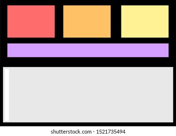 palette, illustration, vector on white background.