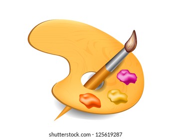 Palette Isolated On A White Background