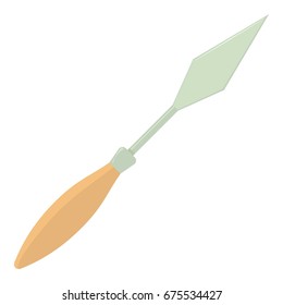 Palette knife icon. Cartoon illustration of palette knife vector icon for web isolated on white background