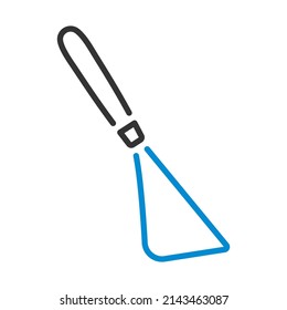 Icono de Cuchillo de paleta. Contorno de negrita editable con diseño de relleno de color. Ilustración vectorial.