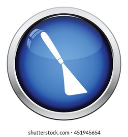 Palette knife icon. Glossy button design. Vector illustration.