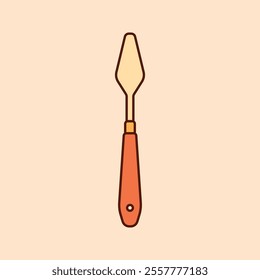 Palette knife Icon Illustration. Equipment for art and graphics, creativity and creation, digital creativity.