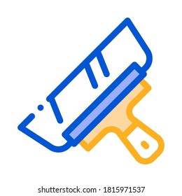 Vector de iconos del Cuchillo de paletas. Signo de Cuchillo de paleta de esquema. Ilustración de símbolo de contorno aislado de color