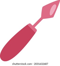 Palette knife, illustration, vector, on a white background.