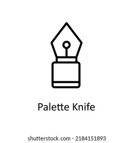 Palette Knife vector Outline Icon Design illustration on White background. EPS 10 File 