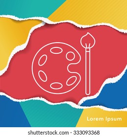 Palette line icon