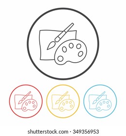 Palette line icon