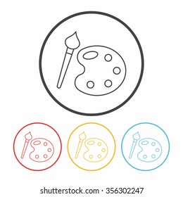Palette line icon