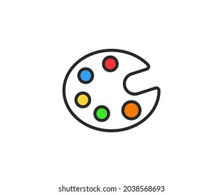 Palette line icon. High quality outline symbol for web design or mobile app. Thin line sign for design logo. Color outline pictogram on white background
