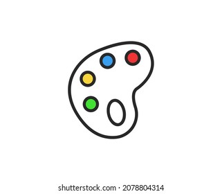 Palette line icon. High quality outline symbol for web design or mobile app. Thin line sign for design logo. Color outline pictogram on white background