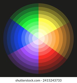 A palette of main colors. Guide to the primary color palette. EPS 10.