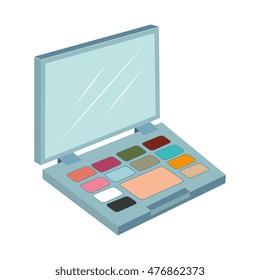 palette make up eyes design isolated