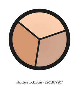 La paleta humedece el sombreado de la crema. vector
