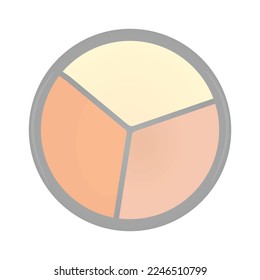 Palette moisturize cream shading. vector