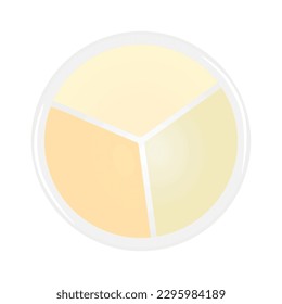 Palette feuchtigkeitsspendend cremefarben. Vektorgrafik