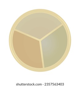 La paleta humedece el sombreado de la crema. vector