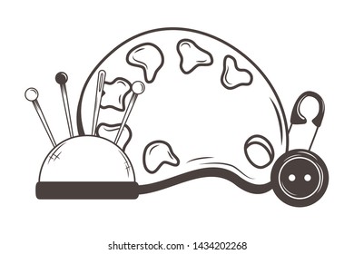 Palette needle pin and button design